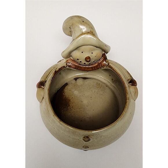 Primitive Home Collection Snowman Triple Server - 3 Salsa or Dip Bowls - Picture 5 of 6